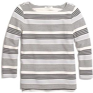 Madewell Gallerist Ponte Striped Top Blouse
